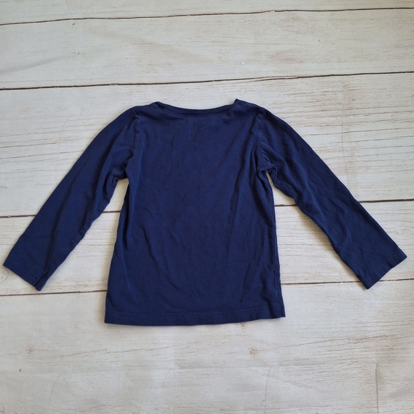 Carter's 4T "Big Sister" Long Sleeve Tee Blue With Pink Lettering - Picture 2 of 5